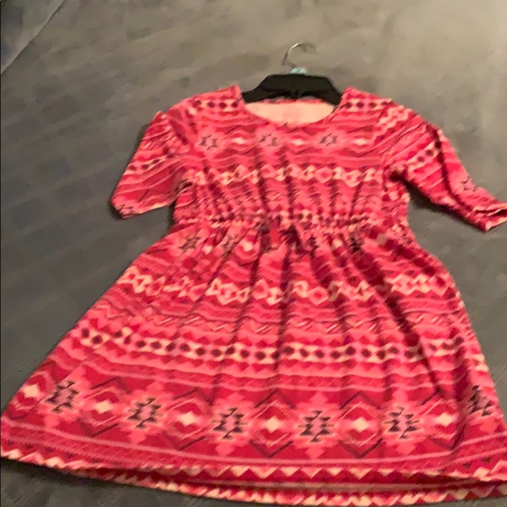 Girls Faded Glory red print dress, size 7-8
